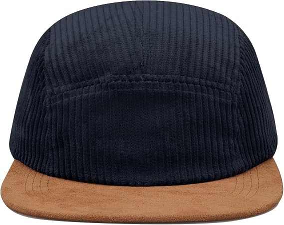 Corduroy Flat Brim Snapback Trucker Hat Adjustable Vintage Cap