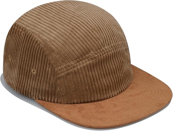 Corduroy Flat Brim Snapback Trucker Hat Adjustable Vintage Cap