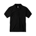 Black golf polo shirt front view
