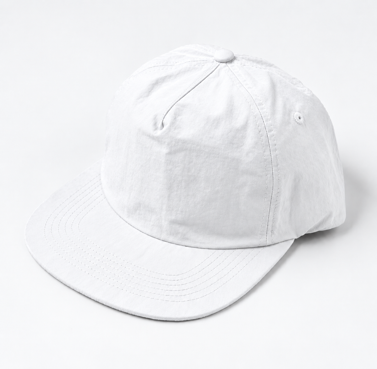 5 Panel White  Cap