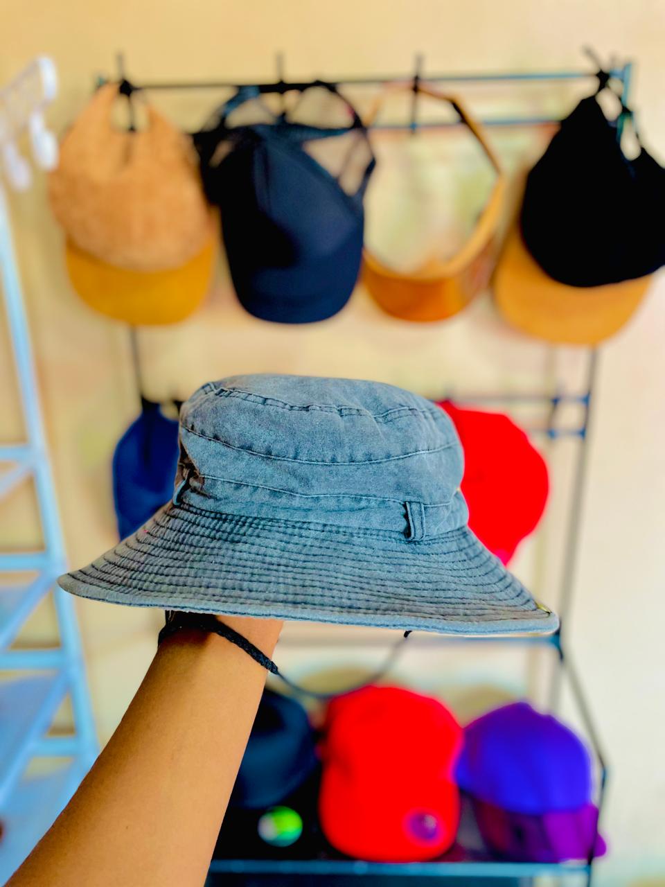 Washed Cotton Outdoor Hat Grey