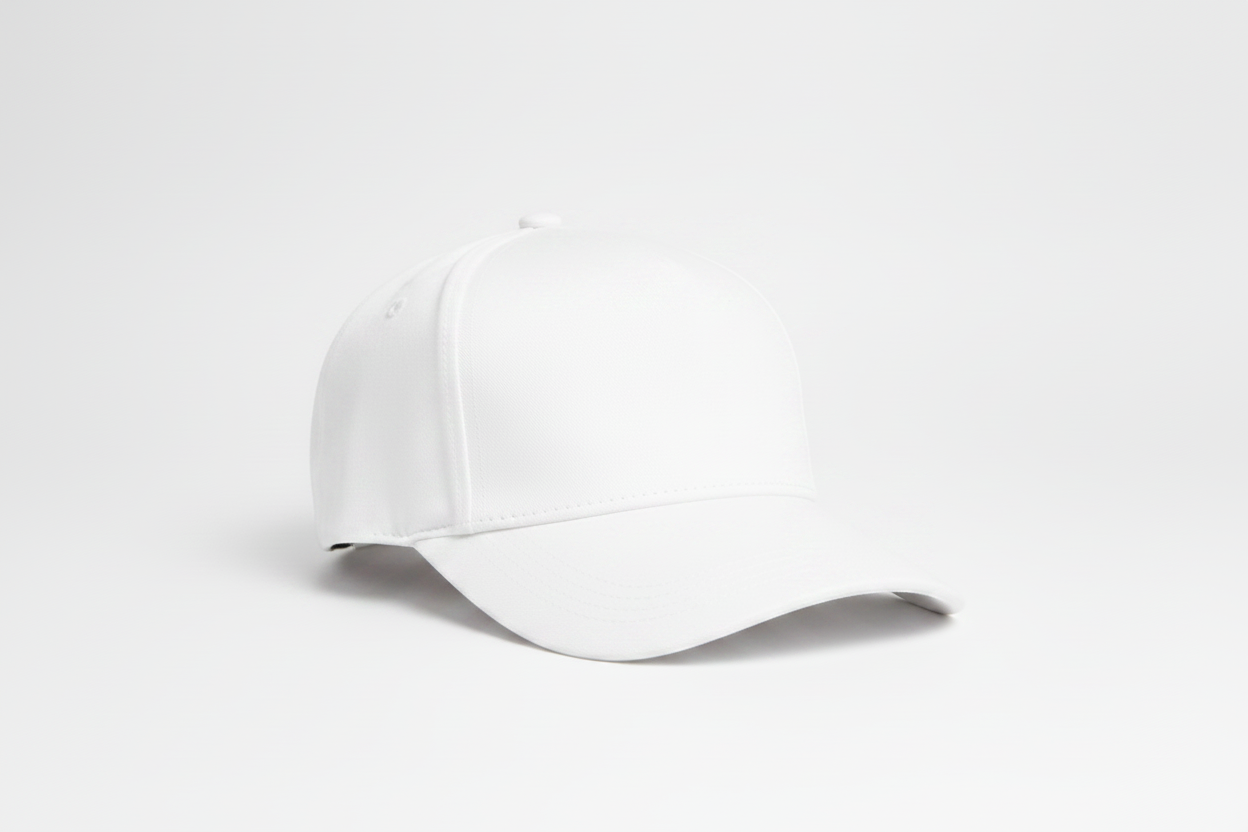 CRJ Classic Unisex 5-Panel Flat Cap White