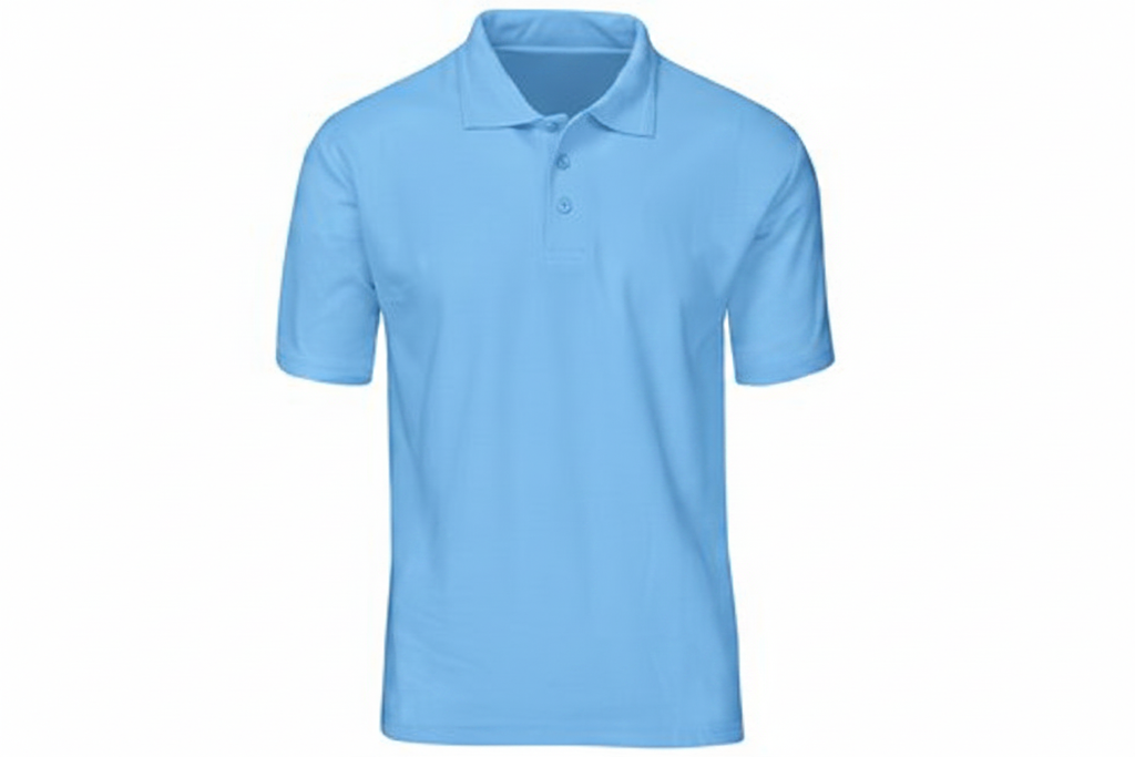 Cyan Golf Polo Shirt Flat Lay