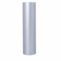 Silver reflective HTV vinyl roll on white background