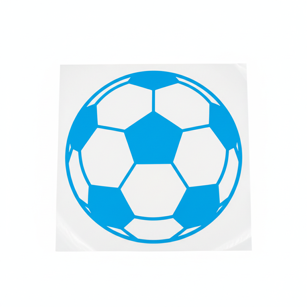 Sky Blue HTV Soccer Ball